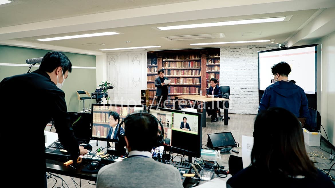 配信スタジオ撮影様子